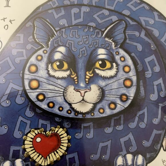Music Kitty Print Jamie Hayes New Orleans Cat Art Signed Matted - Picture 3 of 7